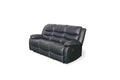 Conrad Manual Recliner Sofa Black 3 Seater