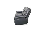 Conrad Manual Recliner Sofa Black 3 Seater