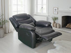 Conrad Manual Recliner Sofa Black Armchair