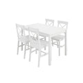 CRAWFORD WHITE 4 SEATER DINING TABLE & CHAIRS