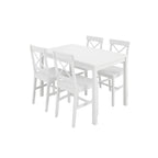 CRAWFORD WHITE 4 SEATER DINING TABLE & CHAIRS