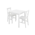 CRAWFORD WHITE 2 SEATER DINING TABLE & CHAIRS