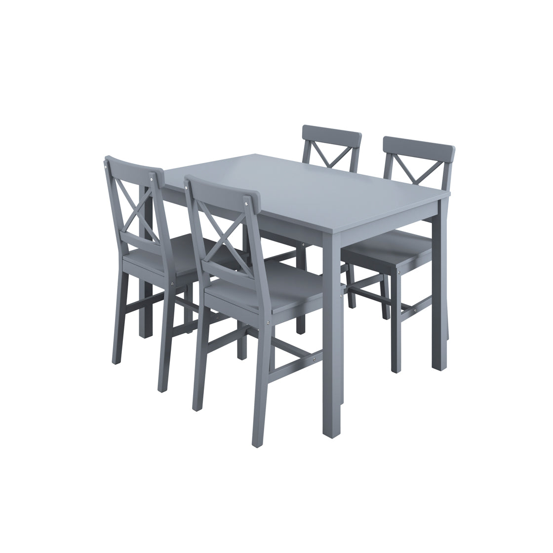 CRAWFORD ANTHRACITE GREY 4 SEATER DINING TABLE