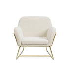 CHARLES ARMCHAIR CREAM VELVET / BRUSHED GOLD