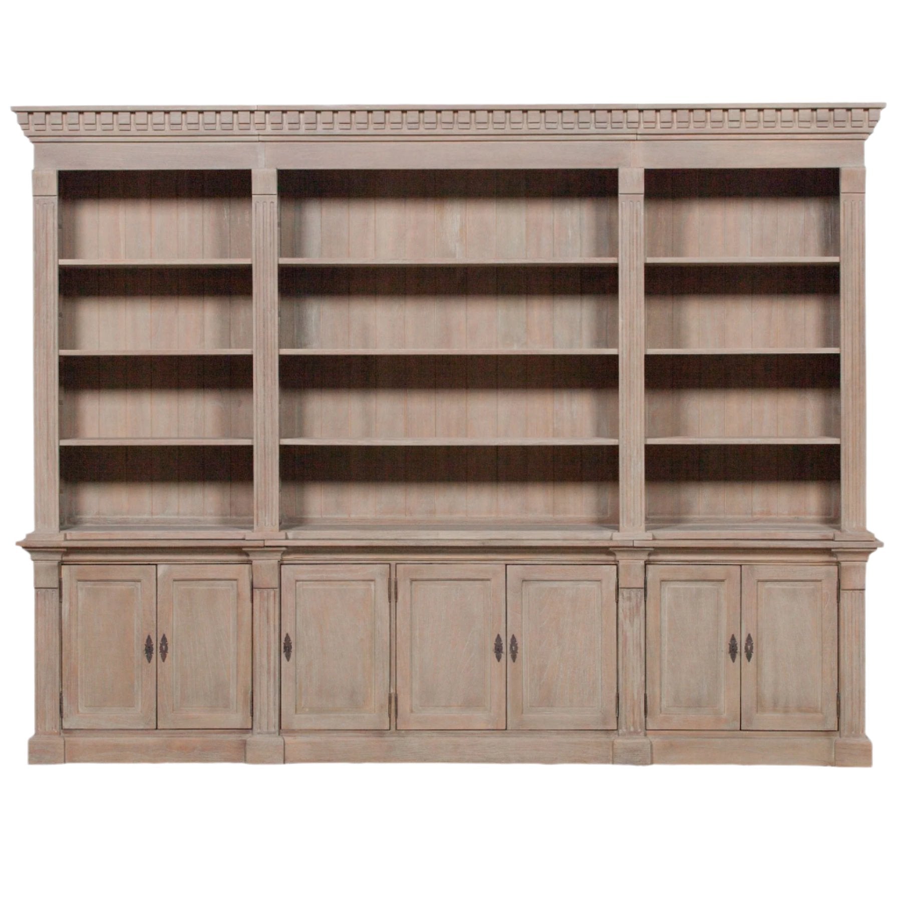 Extra Large Wooden Triple Bookcase