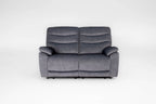 Toledo Steel Grey  Lay-Z-Boy Style Fabric Power Recliner 2 Seater Sofa