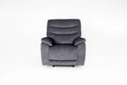 Toledo Steel Grey  Lay-Z-Boy Style Fabric Power Recliner Armchair