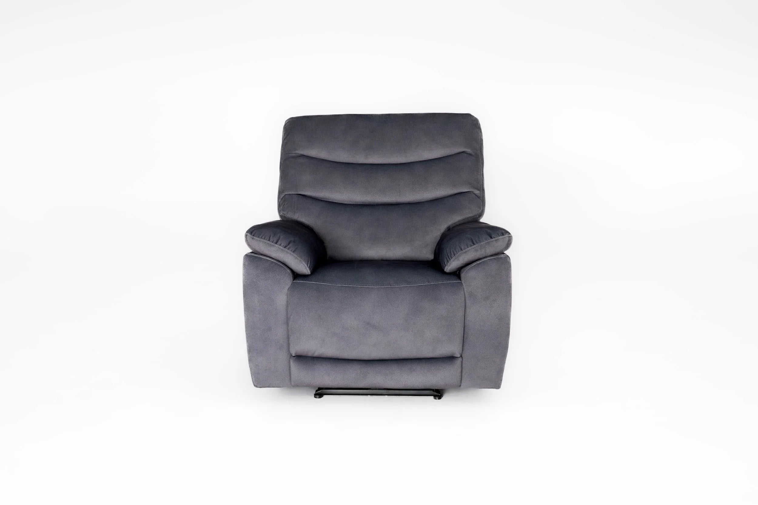 Toledo Steel Grey  Lay-Z-Boy Style Fabric Power Recliner Armchair