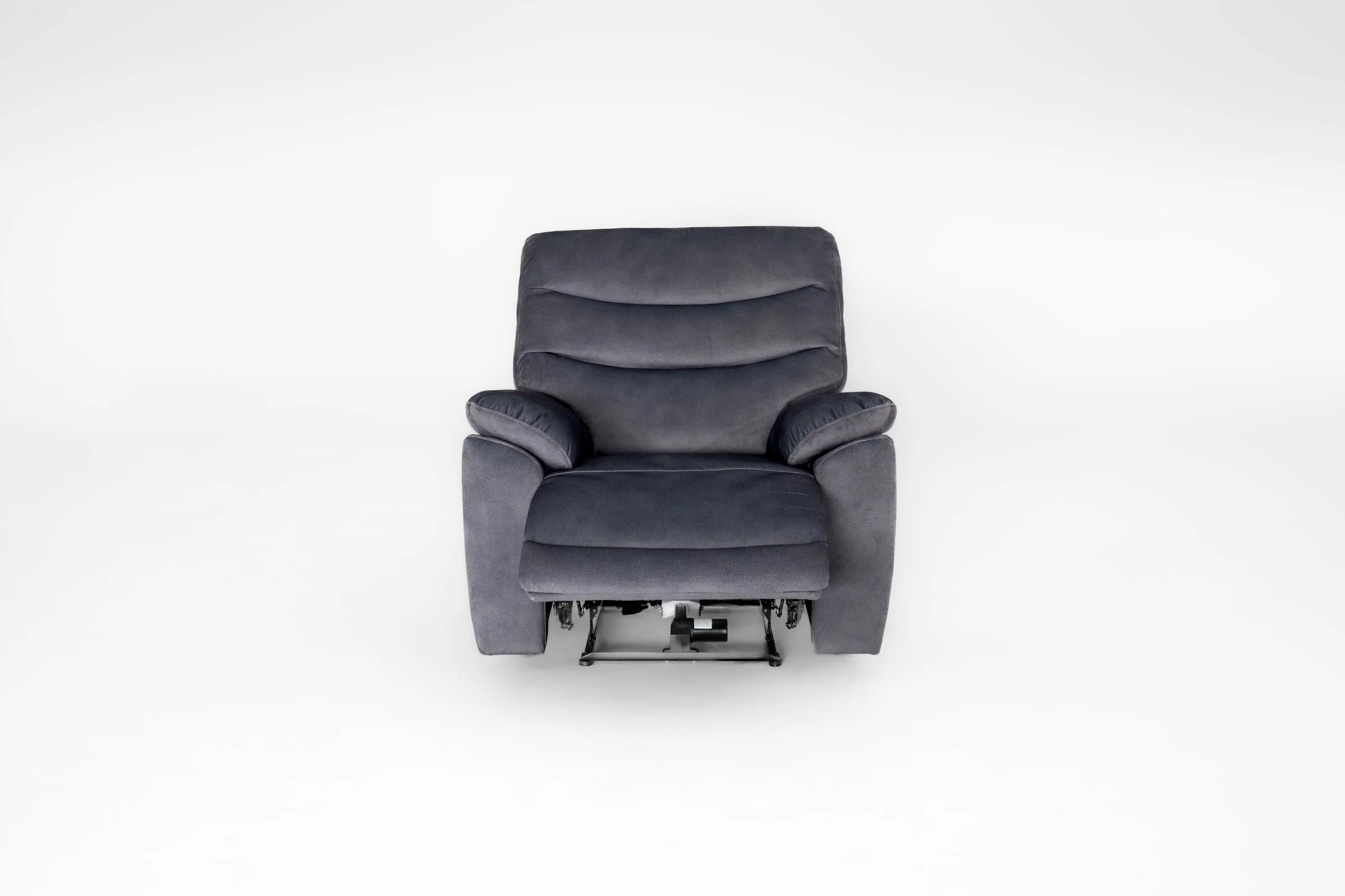 Toledo Steel Grey  Lay-Z-Boy Style Fabric Power Recliner Armchair
