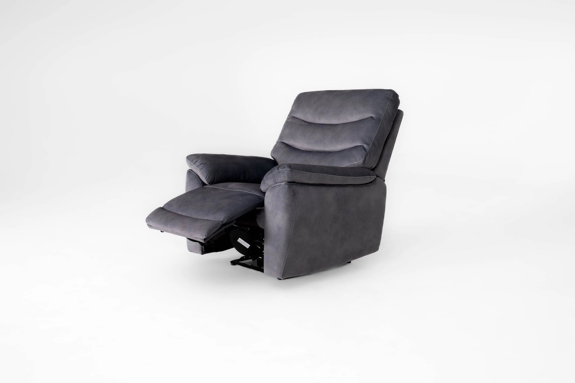 Toledo Steel Grey  Lay-Z-Boy Style Fabric Power Recliner Armchair