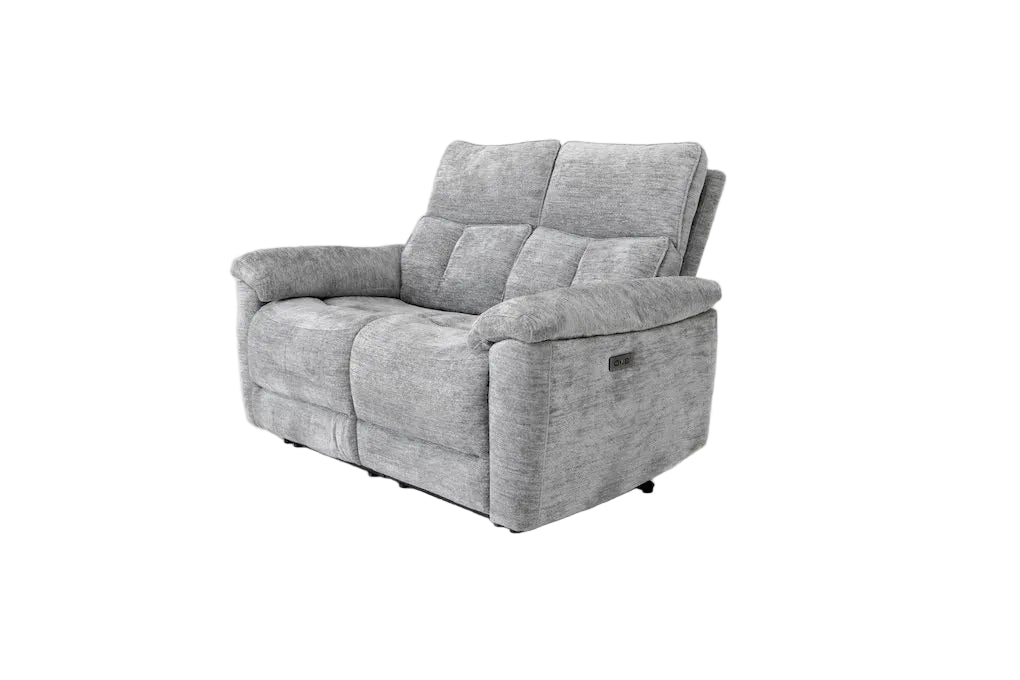 Klint Grez Lay-Z-Boy Style Fabric Power Recliner 2 Seater Sofa