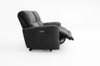 Cairo Black Lay-Z-Boy Style Fabric Power Recliner 3 Seater Sofa