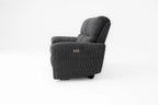 Cairo Black Lay-Z-Boy Style Fabric Power Recliner 2 Seater Sofa