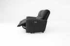 Cairo Black Lay-Z-Boy Style Fabric Power Recliner 2 Seater Sofa