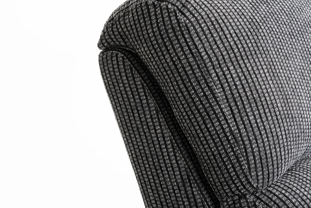 Cairo Black Lay-Z-Boy Style Fabric Power Recliner Chair