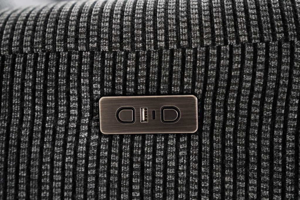Cairo Black Lay-Z-Boy Style Fabric Power Recliner Chair