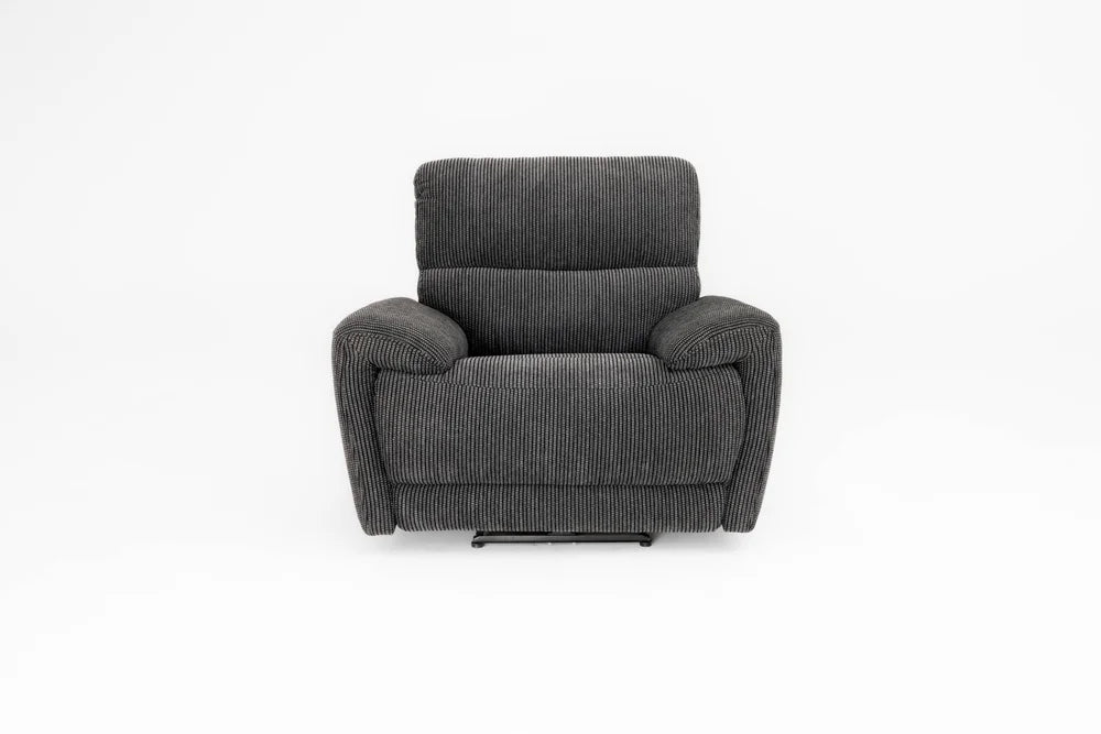 Cairo Black Lay-Z-Boy Style Fabric Power Recliner Chair