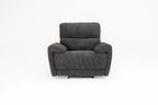 Cairo Black Lay-Z-Boy Style Fabric Power Recliner Chair