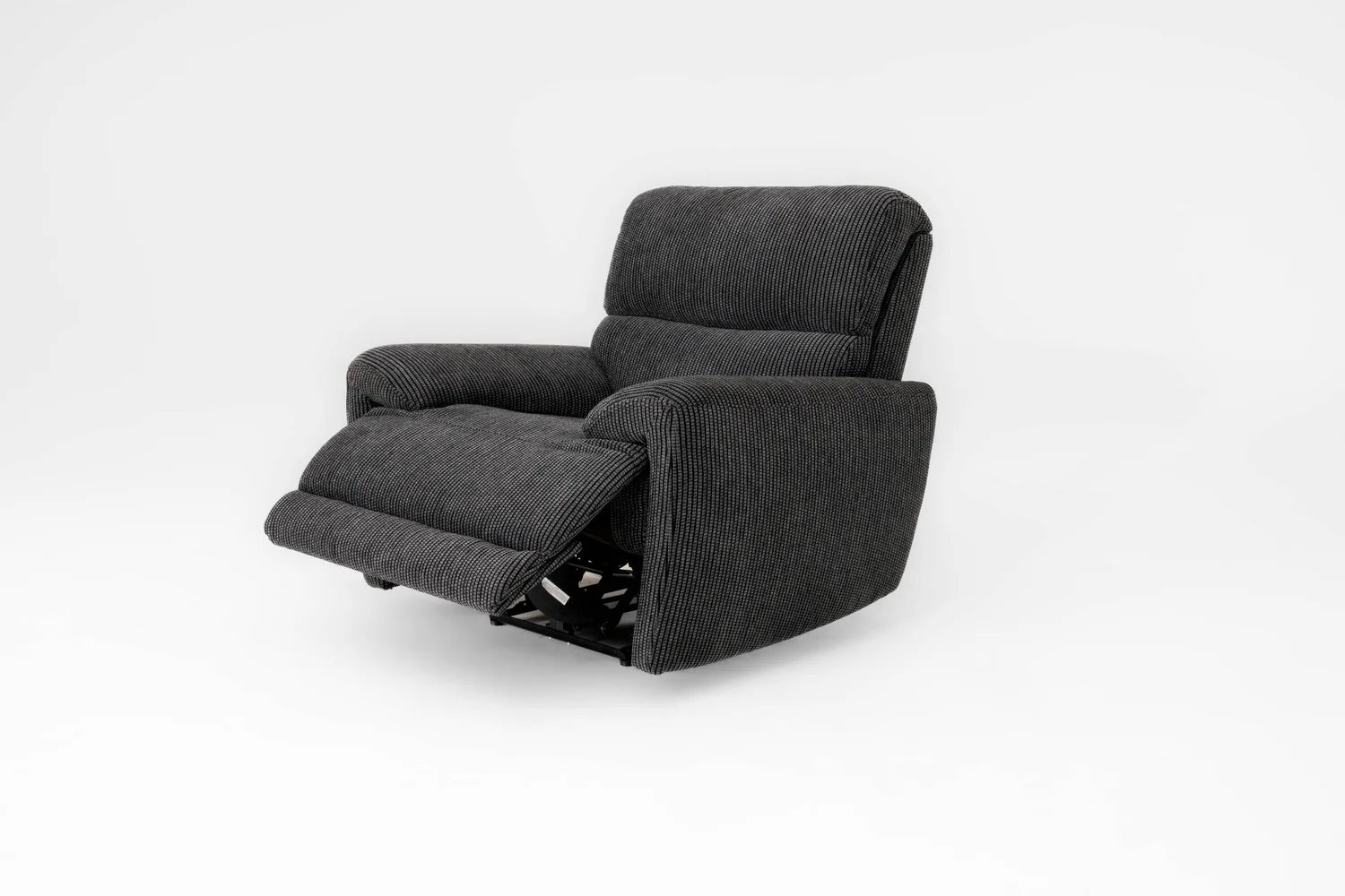 Cairo Black Lay-Z-Boy Style Fabric Power Recliner Chair