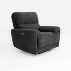 Cairo Black Lay-Z-Boy Style Fabric Power Recliner Chair
