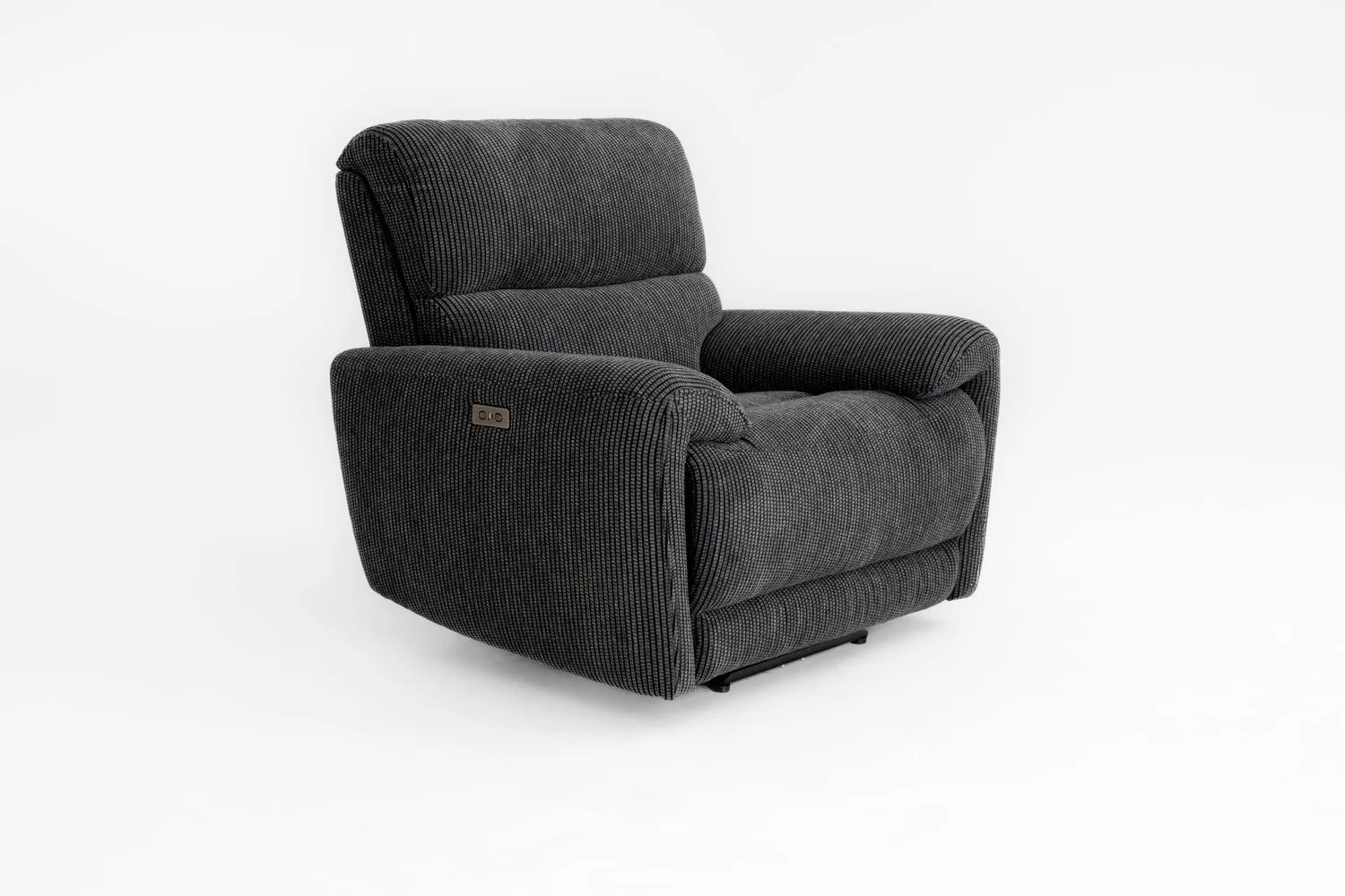 Cairo Black Lay-Z-Boy Style Fabric Power Recliner Chair