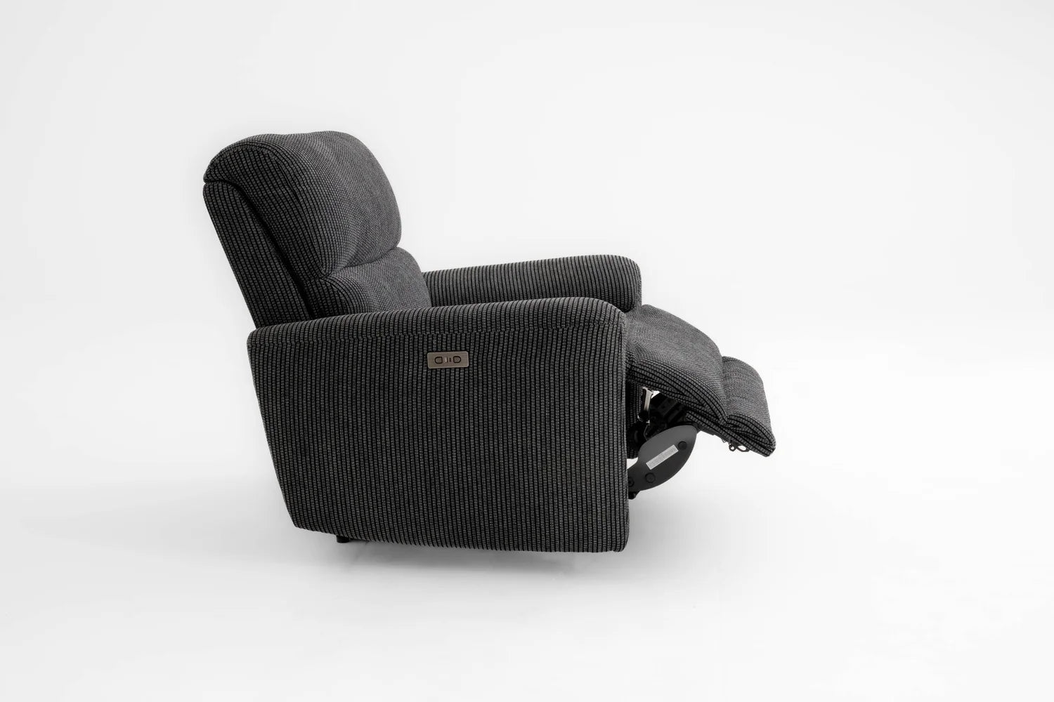Cairo Black Lay-Z-Boy Style Fabric Power Recliner Chair