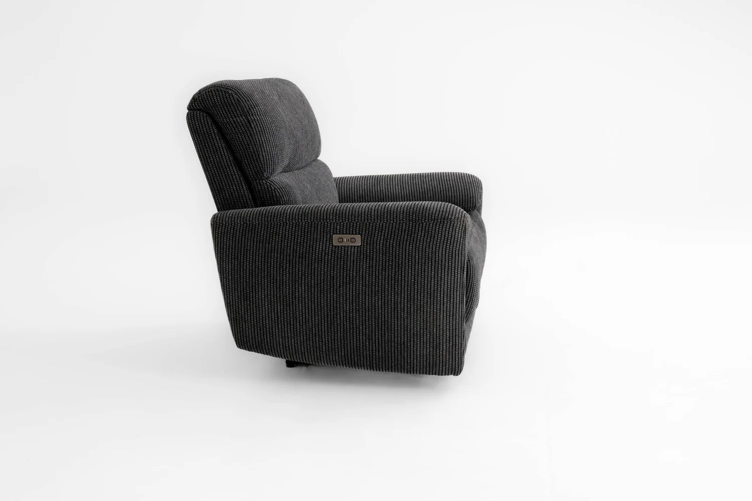 Cairo Black Lay-Z-Boy Style Fabric Power Recliner Chair