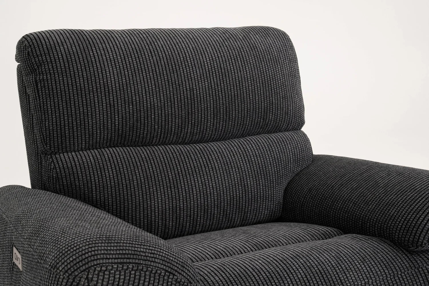 Cairo Black Lay-Z-Boy Style Fabric Power Recliner Chair