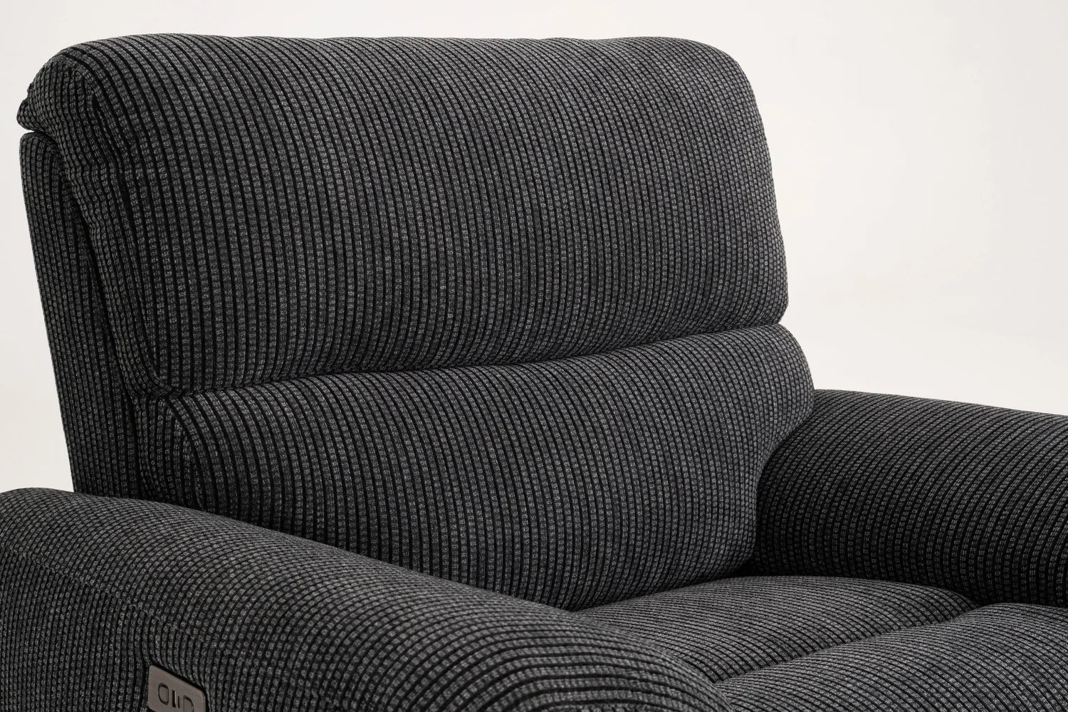 Cairo Black Lay-Z-Boy Style Fabric Power Recliner Chair