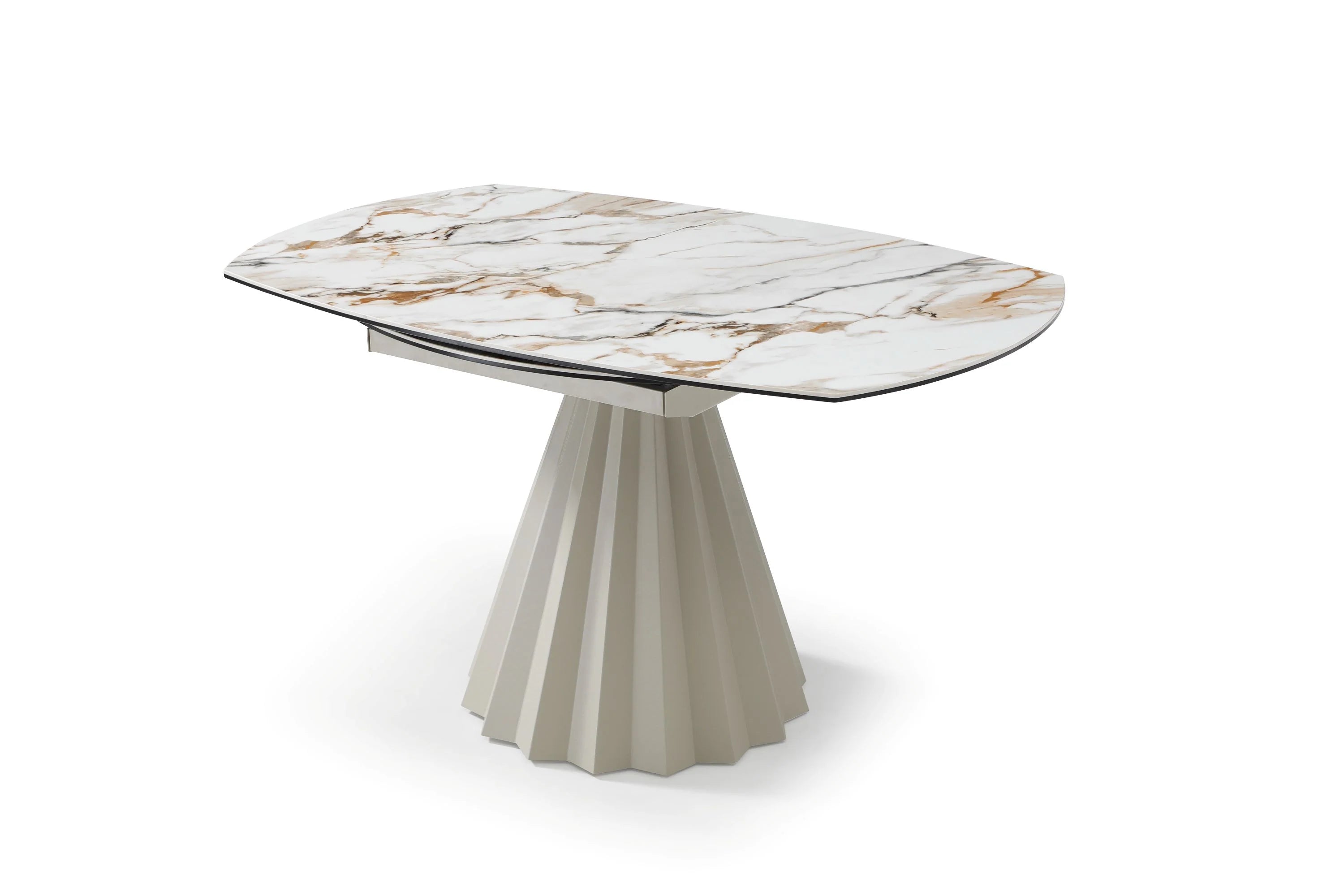 Skye Extending Dining Table Champagne & Sunset Vein