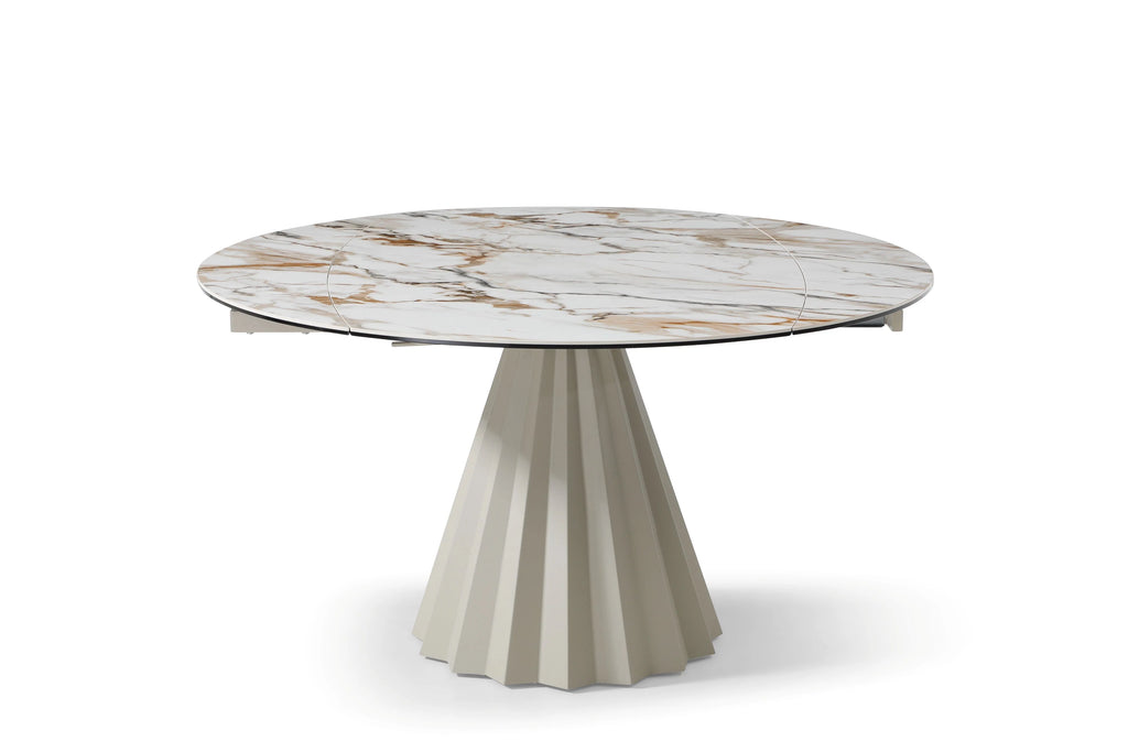Skye Extending Dining Table Champagne & Sunset Vein