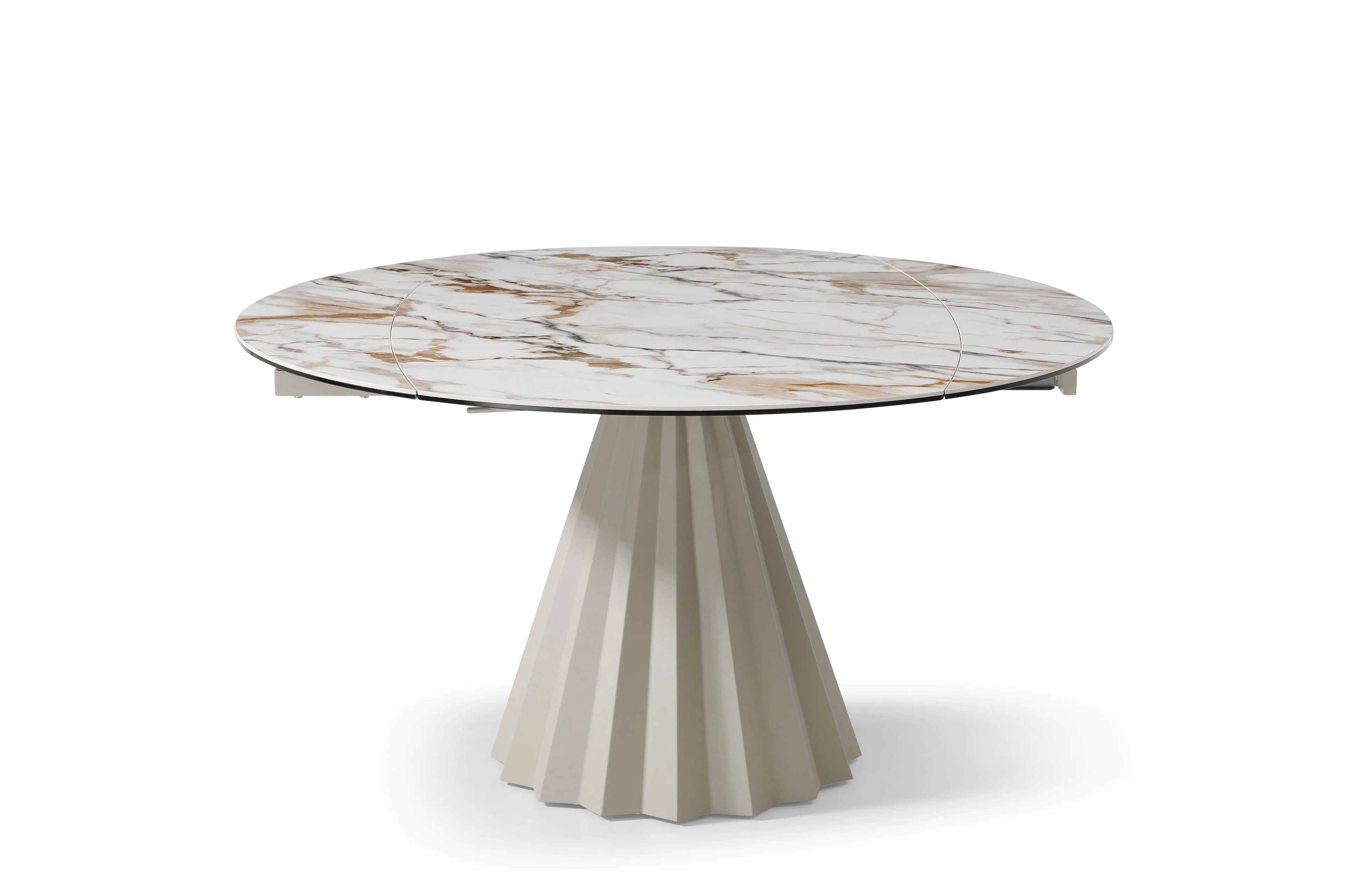 Skye Extending Dining Table Champagne & Sunset Vein