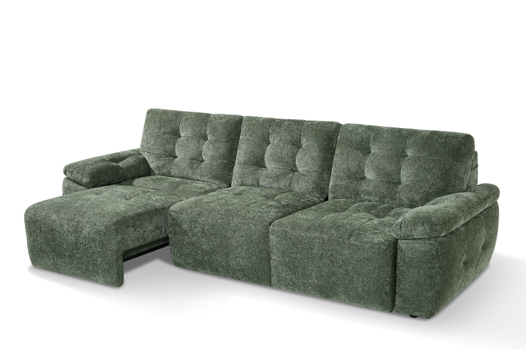 Dallas Electric Sofabed Green 3 Seater
