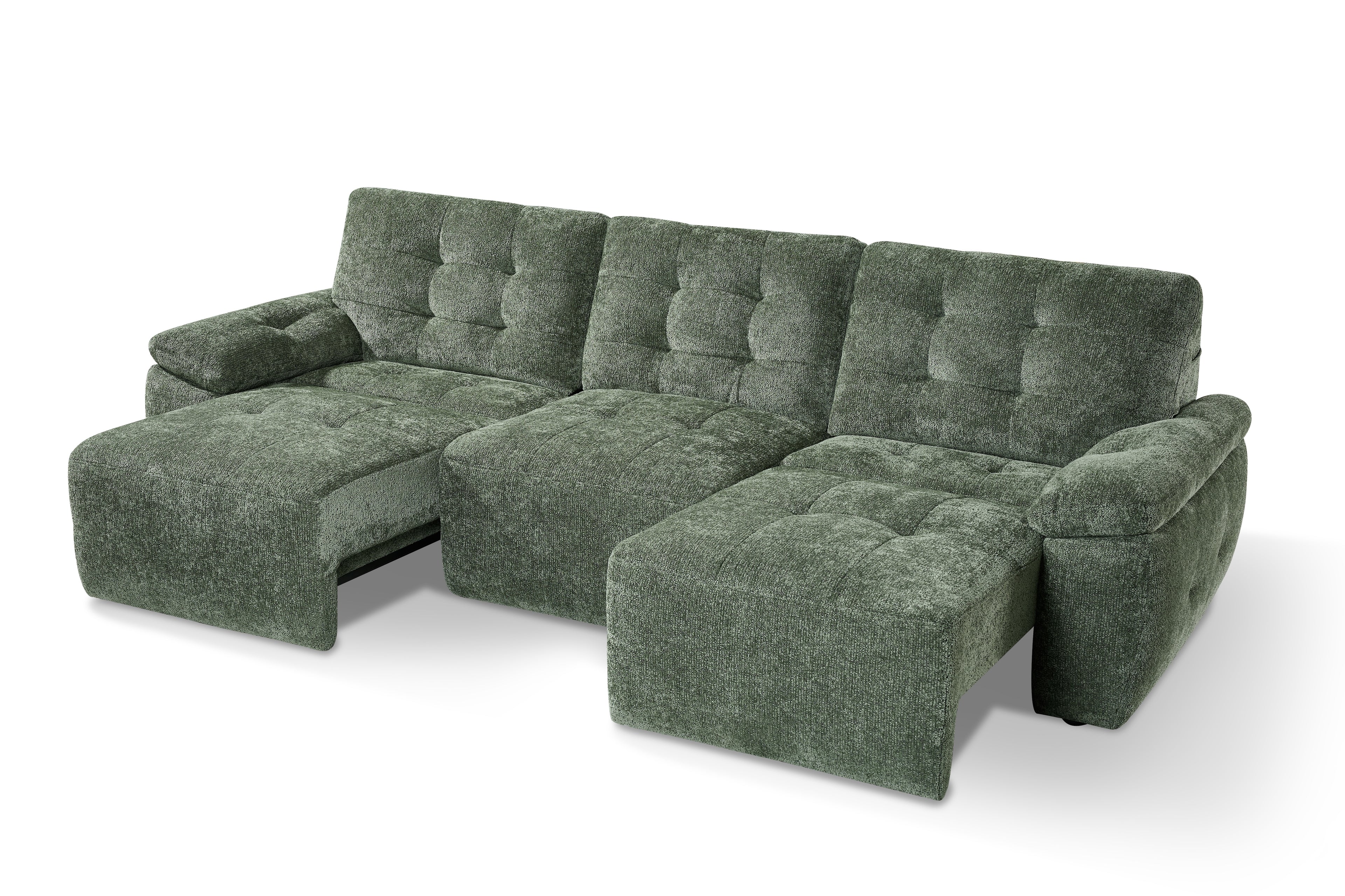 Dallas Electric Sofabed Green 3 Seater