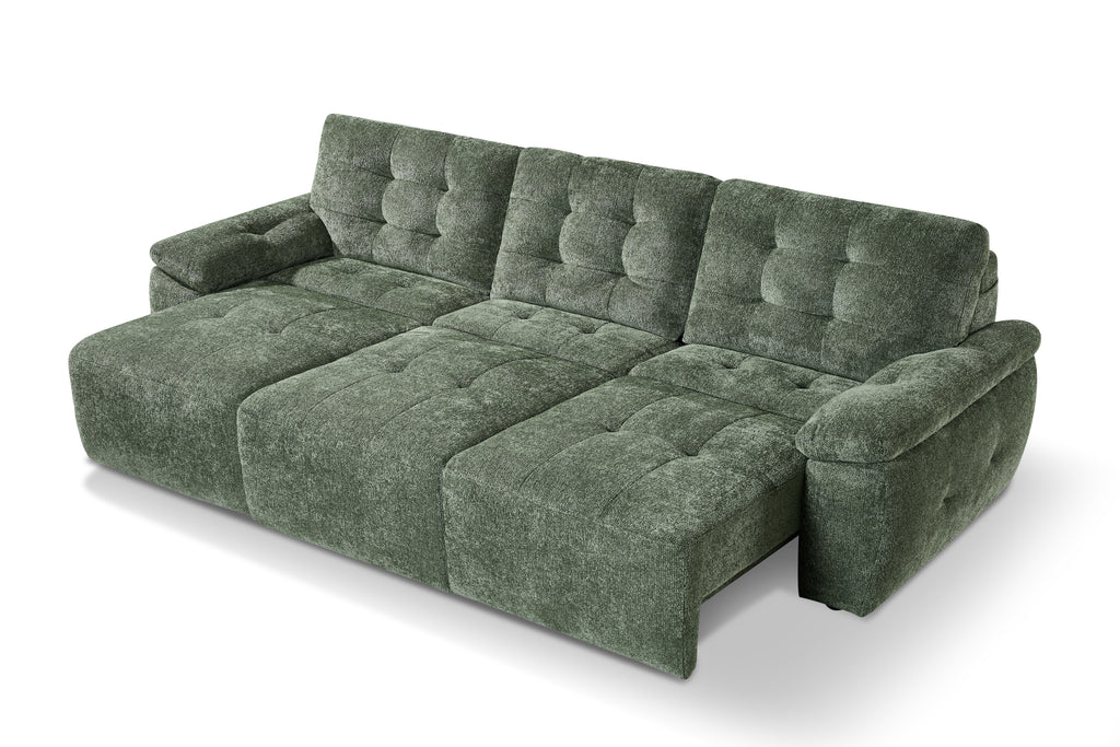 Dallas Electric Sofabed Green 3 Seater