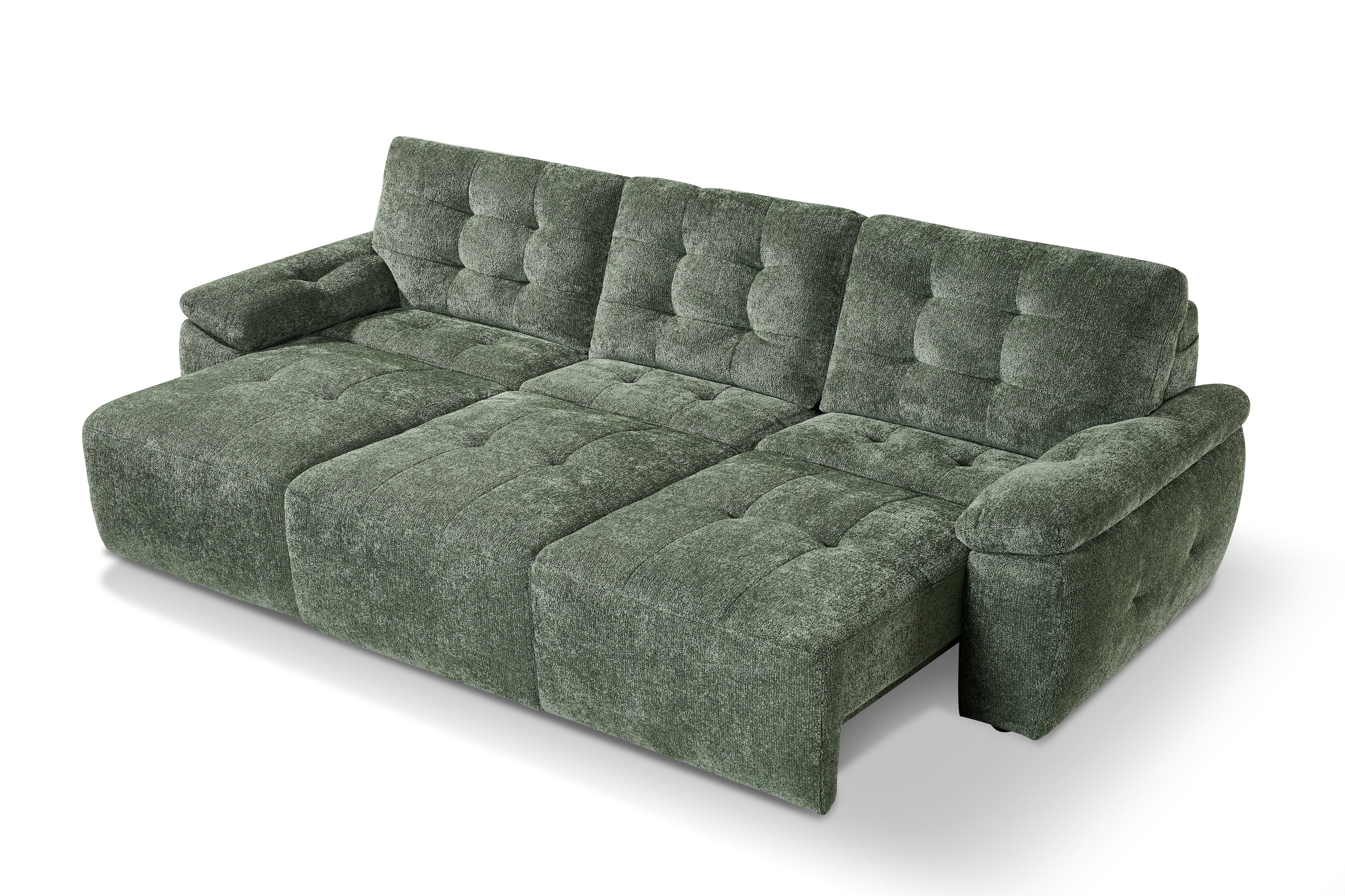 Dallas Electric Sofabed Green 3 Seater