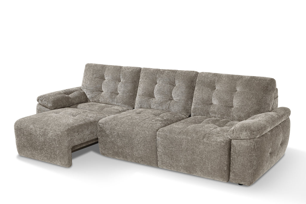 Dallas Electric Sofabed Mushroom 3 Seater