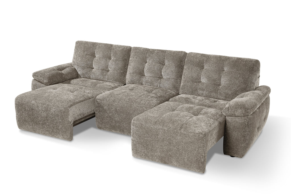 Dallas Electric Sofabed Mushroom 3 Seater