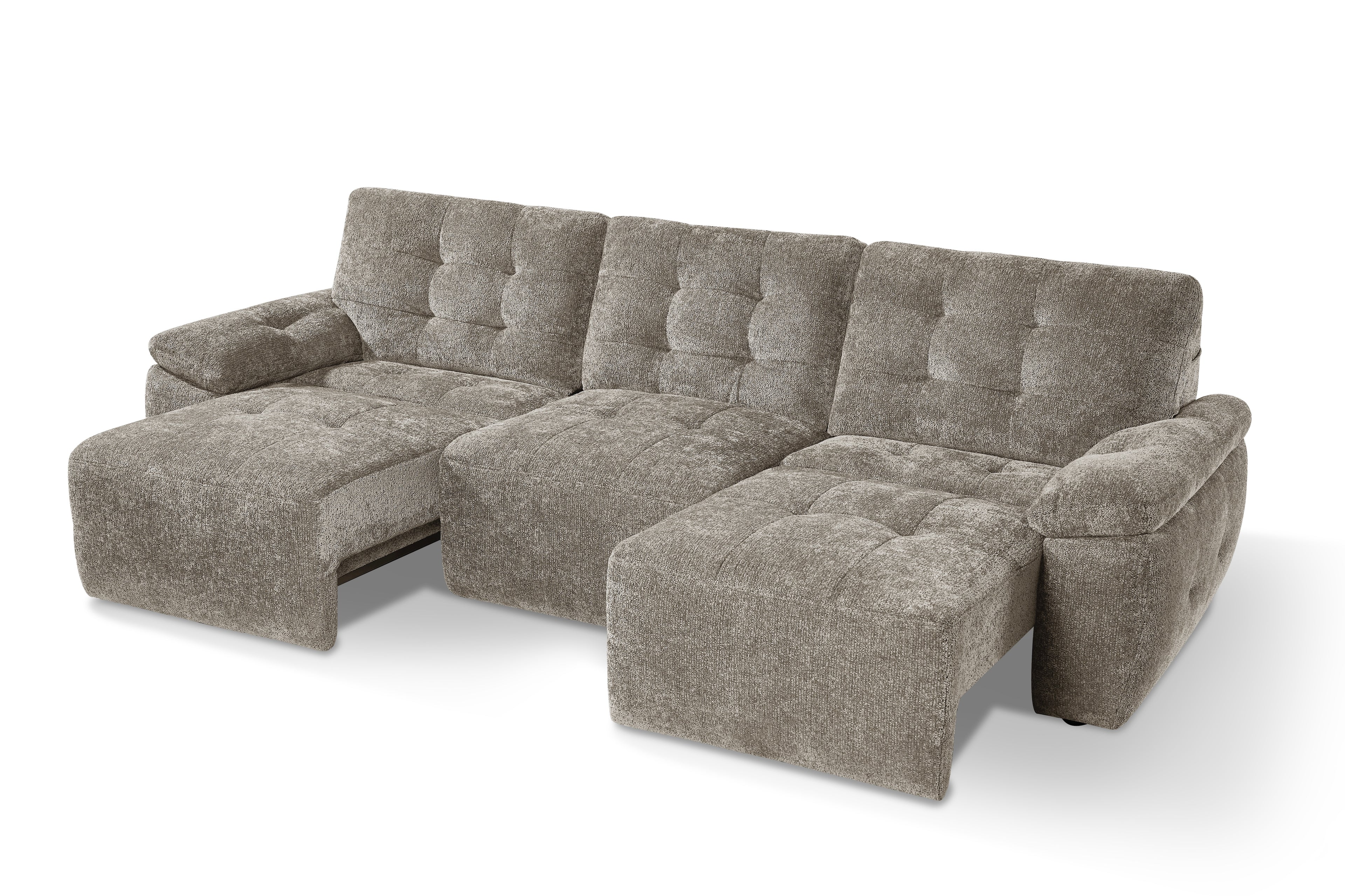 Dallas Electric Sofabed Mushroom 3 Seater