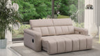Dallas Cream Lay-Z-Boy Style Leather Power Recliner 3 Seater Sofa