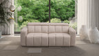 Dallas Cream Lay-Z-Boy Style Leather Power Recliner 3 Seater Sofa
