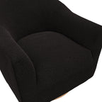 DAPHNE BLACK / NATURAL SWIVEL CHAIR
