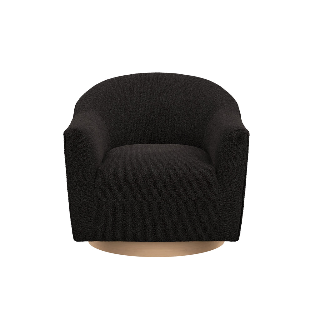 DAPHNE BLACK / NATURAL SWIVEL CHAIR