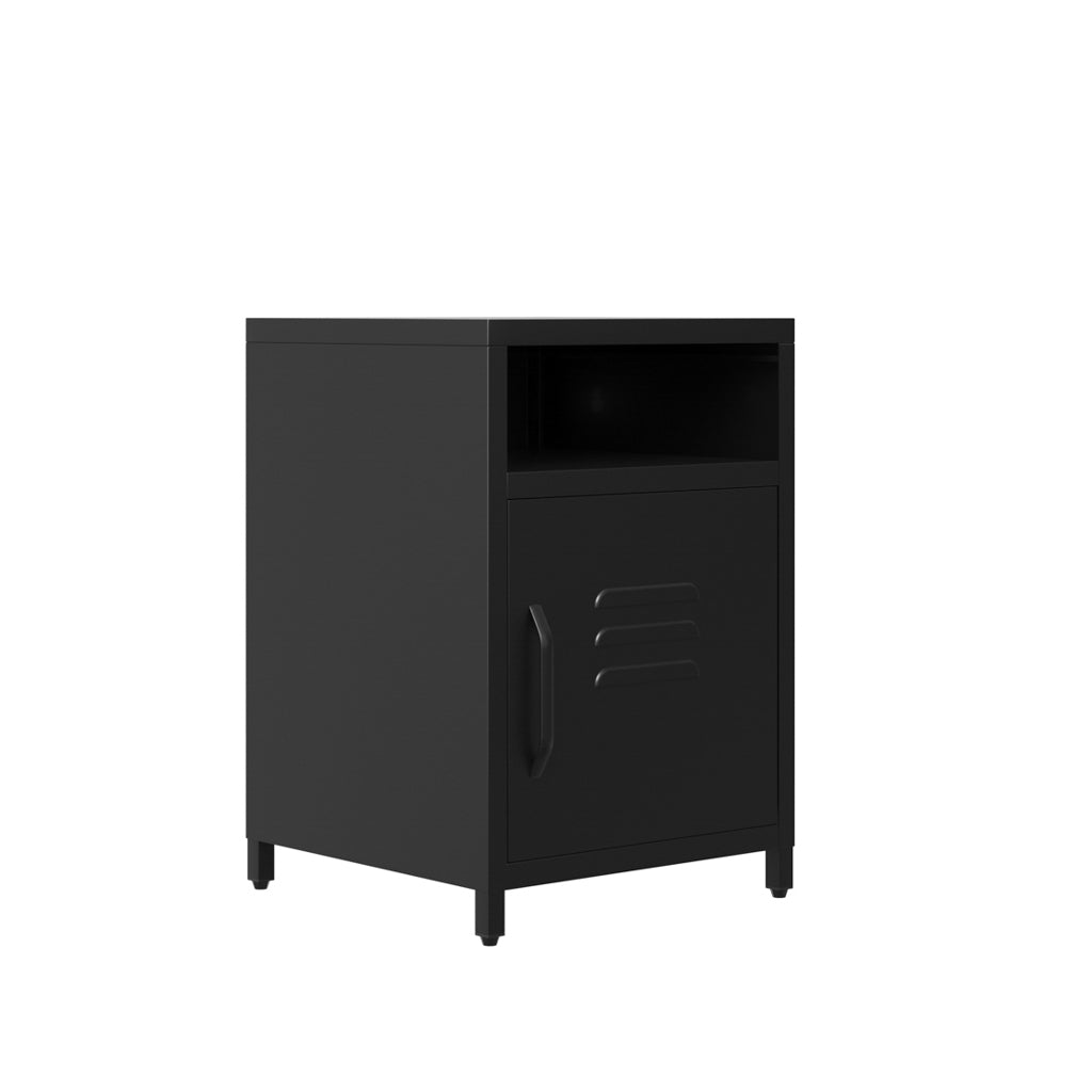 DILLON BLACK BEDSIDE CABINET