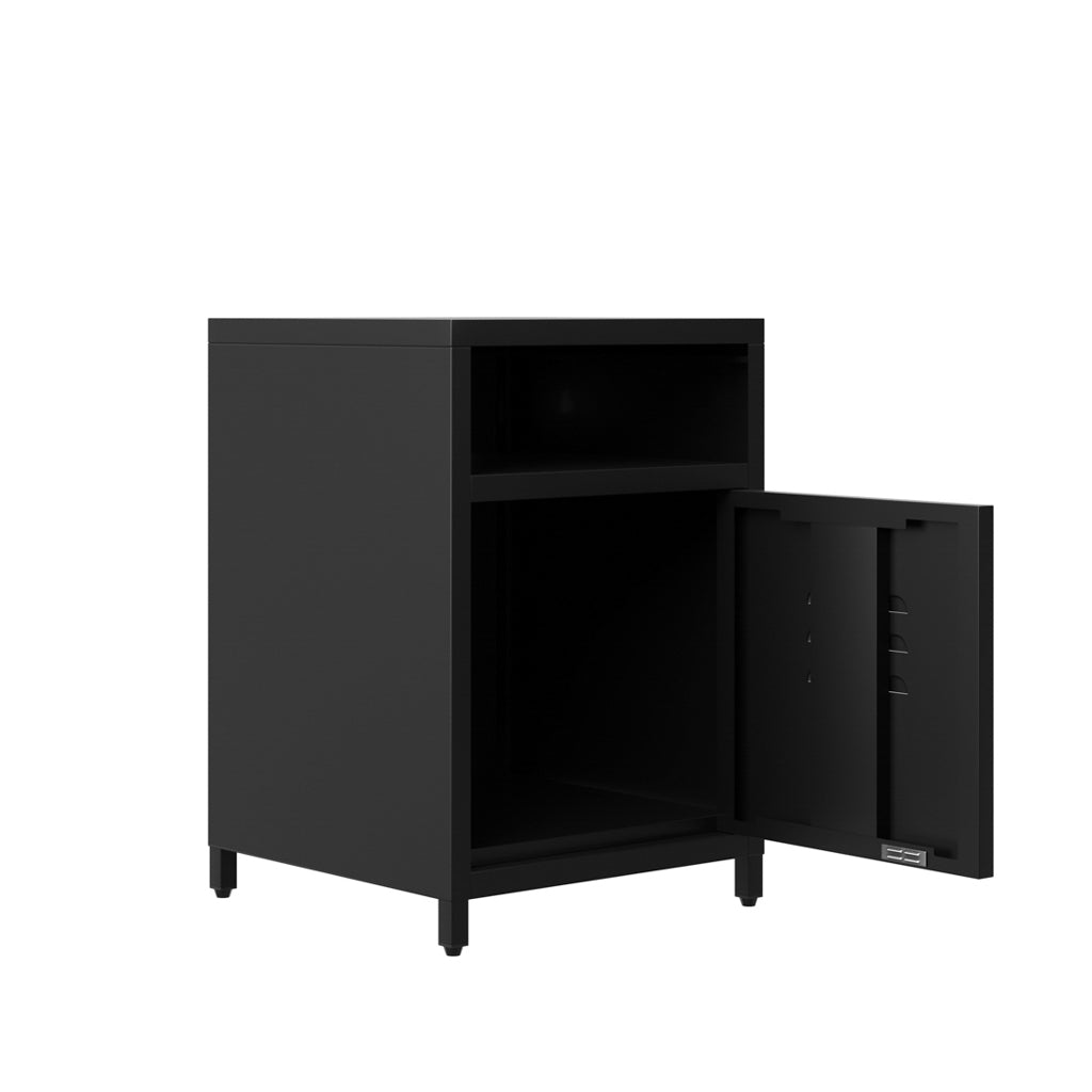 DILLON BLACK BEDSIDE CABINET