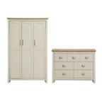 Lisbon 2 Piece Set 3 Door Wardrobe 3+4 Chest