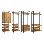 4 Piece Bedroom Furniture Set Open Wardrobes