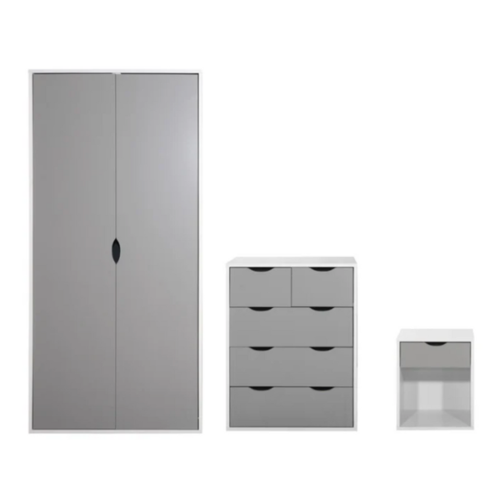 3 Piece Bedroom Set 3+2 Drawer