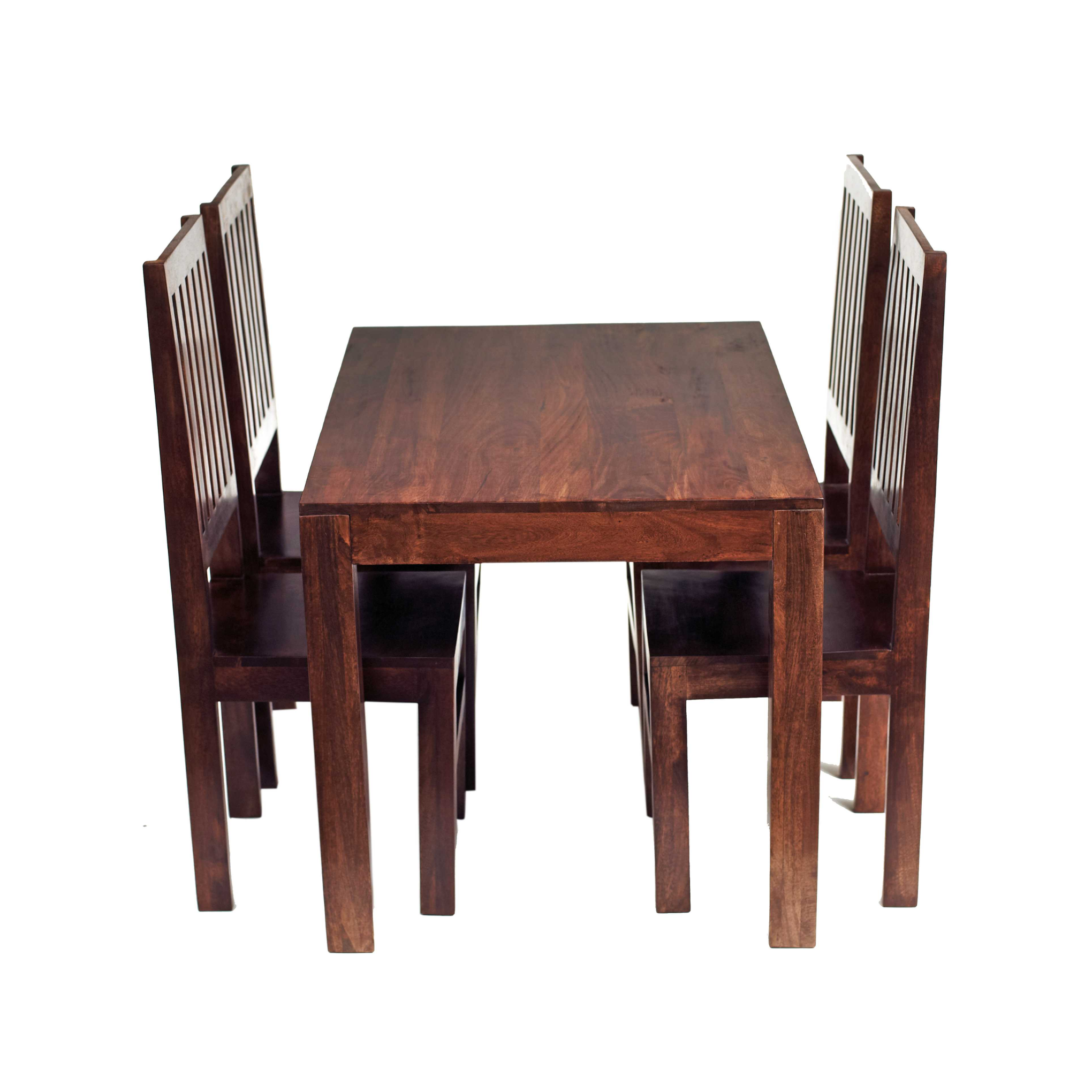 Dockland Dark Mango 4 FT Dining Set with Wooden Chairs