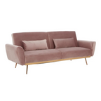 Hatton Pink Velvet Sofa Bed